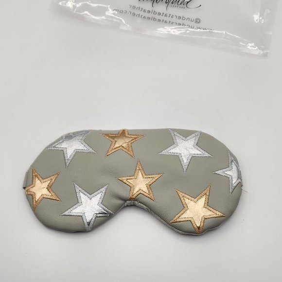 Free People & Understated Silver Gold Stars Leather SPA Hot Cold Face Mask NEW - Picture 3 of 5
